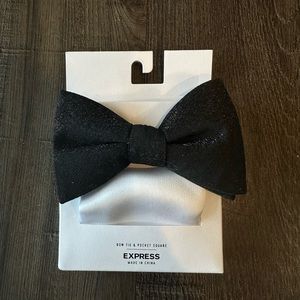 New EXPRESS Bow Tie & Pocket Square Set